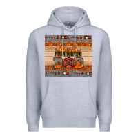 Heather Grey firefighter dad Premium Hoodie - HRA Design Shop