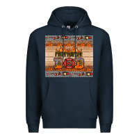 Navy firefighter dad Premium Hoodie - HRA Design Shop