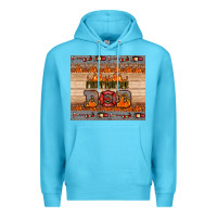 Ocean Blue firefighter dad Premium Hoodie - HRA Design Shop