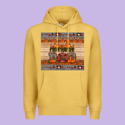 Firefighter Dad Premium Hoodie Designed By Hra Design Shop