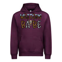 Mauve Wine western babe Urban Hoodie - CowhideDigitalArt