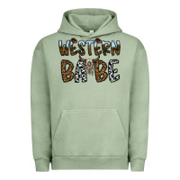 Pigment Oil Green western babe Urban Hoodie - CowhideDigitalArt
