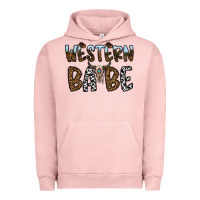 Pigment Salmon western babe Urban Hoodie - CowhideDigitalArt