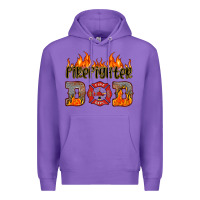 Purple firefighter dad Premium Hoodie - HRA Design Shop
