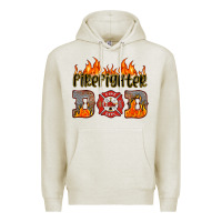Oatmeal Heather firefighter dad Premium Hoodie - HRA Design Shop