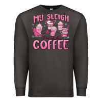Smoke my sleigh runs on coffee Premium Sweatshirt - MaliasSmallBusiness