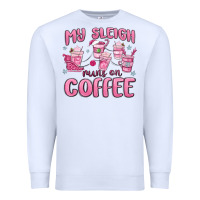 White my sleigh runs on coffee Premium Sweatshirt - MaliasSmallBusiness