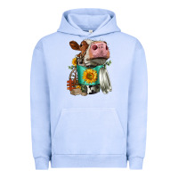 Pigment Grape Ice Simmental Cow Coffee Cup Urban Hoodie - FaDigitalArtStudio