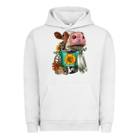 Pigment Lunar Rock Simmental Cow Coffee Cup Urban Hoodie - FaDigitalArtStudio