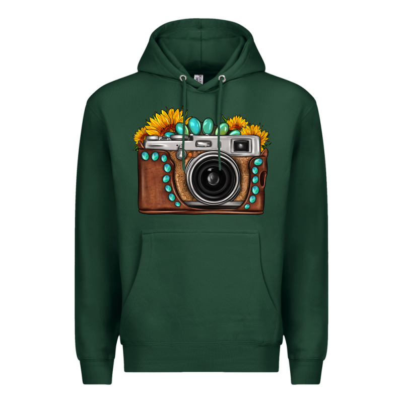 Sunflower Gemstone Vintage Camera Premium Hoodie by FaDigitalArtStudio | Teevron