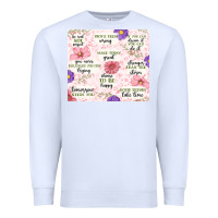 White positive quotes Premium Sweatshirt - MaliasSmallBusiness