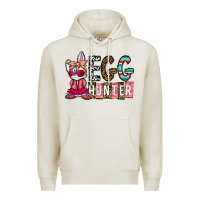 Oatmeal Heather Egg Hunter Premium Hoodie - CowhideDigitalArt