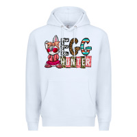 White Egg Hunter Premium Hoodie - CowhideDigitalArt
