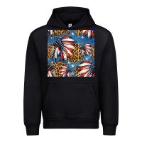 Black 4th of july indian headdress seamless pattern Urban Hoodie - HRA Design Shop