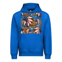 Cobalt 4th of july indian headdress seamless pattern Urban Hoodie - HRA Design Shop
