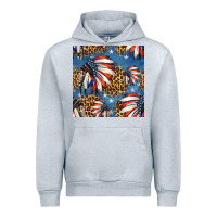 Heather Grey 4th of july indian headdress seamless pattern Urban Hoodie - HRA Design Shop