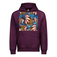 Mauve Wine 4th of july indian headdress seamless pattern Urban Hoodie - HRA Design Shop