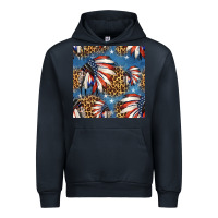 Navy 4th of july indian headdress seamless pattern Urban Hoodie - HRA Design Shop