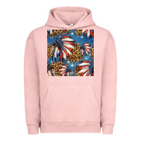 Pigment Salmon 4th of july indian headdress seamless pattern Urban Hoodie - HRA Design Shop