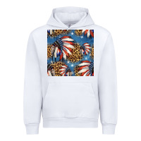 White 4th of july indian headdress seamless pattern Urban Hoodie - HRA Design Shop
