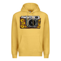 Antique Gold sunflower leopard vintage camera Premium Hoodie - FaDigitalArtStudio