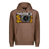 Chestnut sunflower leopard vintage camera Premium Hoodie - FaDigitalArtStudio