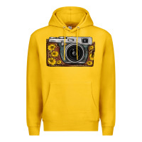Lemon sunflower leopard vintage camera Premium Hoodie - FaDigitalArtStudio