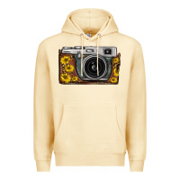 Pina Colada sunflower leopard vintage camera Premium Hoodie - FaDigitalArtStudio