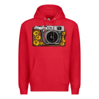 Red sunflower leopard vintage camera Premium Hoodie - FaDigitalArtStudio