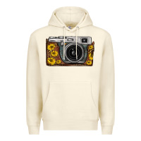 Sandshell sunflower leopard vintage camera Premium Hoodie - FaDigitalArtStudio