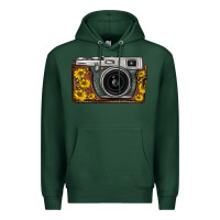 Sports Green sunflower leopard vintage camera Premium Hoodie - FaDigitalArtStudio