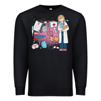 Black stay healthy nurse Premium Sweatshirt - MaliasSmallBusiness