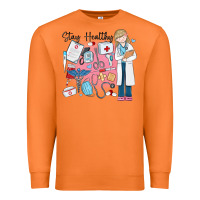 Carrot stay healthy nurse Premium Sweatshirt - MaliasSmallBusiness