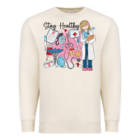 Sandshell stay healthy nurse Premium Sweatshirt - MaliasSmallBusiness