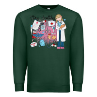 Sports Green stay healthy nurse Premium Sweatshirt - MaliasSmallBusiness