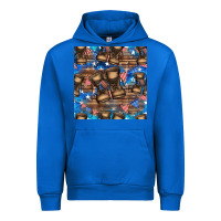 Cobalt 4th of juky veteran boots seamless pattern Urban Hoodie - HRA Design Shop