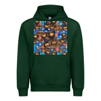 Forest Green 4th of juky veteran boots seamless pattern Urban Hoodie - HRA Design Shop