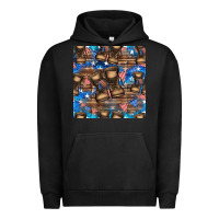 Pigment Black 4th of juky veteran boots seamless pattern Urban Hoodie - HRA Design Shop