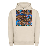 Pigment French Oak 4th of juky veteran boots seamless pattern Urban Hoodie - HRA Design Shop