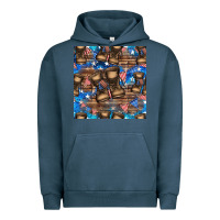 Pigment Midnight Navy 4th of juky veteran boots seamless pattern Urban Hoodie - HRA Design Shop