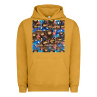 Pigment Peanut Butter 4th of juky veteran boots seamless pattern Urban Hoodie - HRA Design Shop
