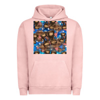Pigment Salmon 4th of juky veteran boots seamless pattern Urban Hoodie - HRA Design Shop