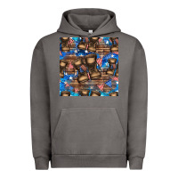 Pigment Tornado 4th of juky veteran boots seamless pattern Urban Hoodie - HRA Design Shop