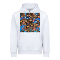 White 4th of juky veteran boots seamless pattern Urban Hoodie - HRA Design Shop