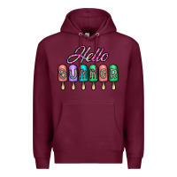 Burgundy hello summer Premium Hoodie - CowhideDigitalArt