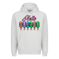 Dove Grey hello summer Premium Hoodie - CowhideDigitalArt
