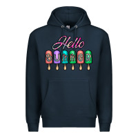 Navy hello summer Premium Hoodie - CowhideDigitalArt