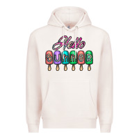 Pale Pink hello summer Premium Hoodie - CowhideDigitalArt