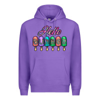Purple hello summer Premium Hoodie - CowhideDigitalArt