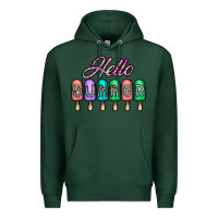Sports Green hello summer Premium Hoodie - CowhideDigitalArt